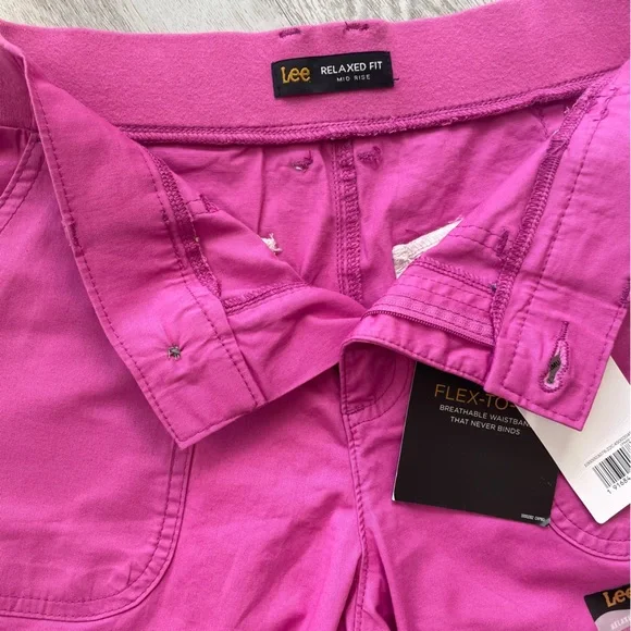 NWT 🦋 LEE Bright Pink Bermuda Shorts | Size: 4 (Medium) - Picture 9 of 16